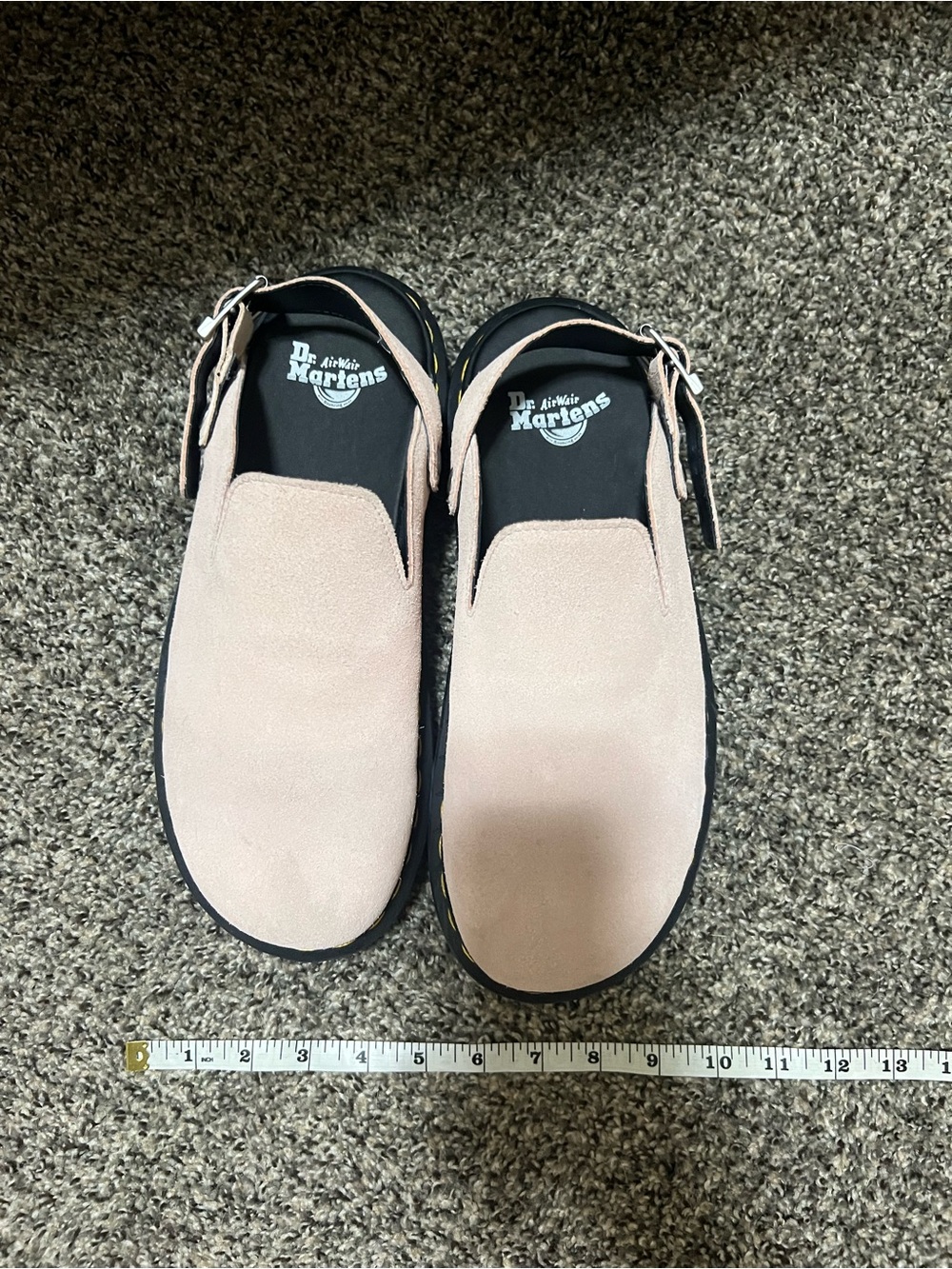 Dr. Martens Women’s Pale Pink Suede Slip-On Loafers - Picture 12 of 14